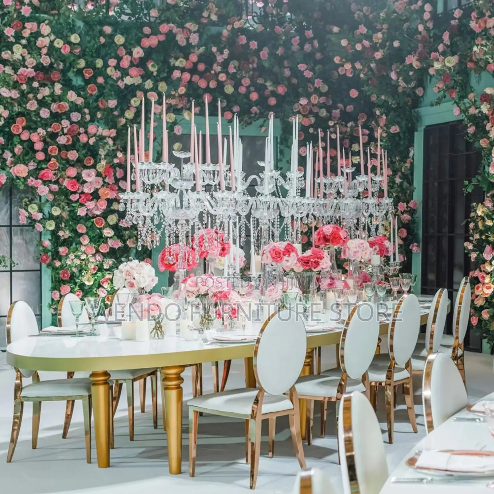 Home Chairs; Leather Classic Wedding Golden Chairs