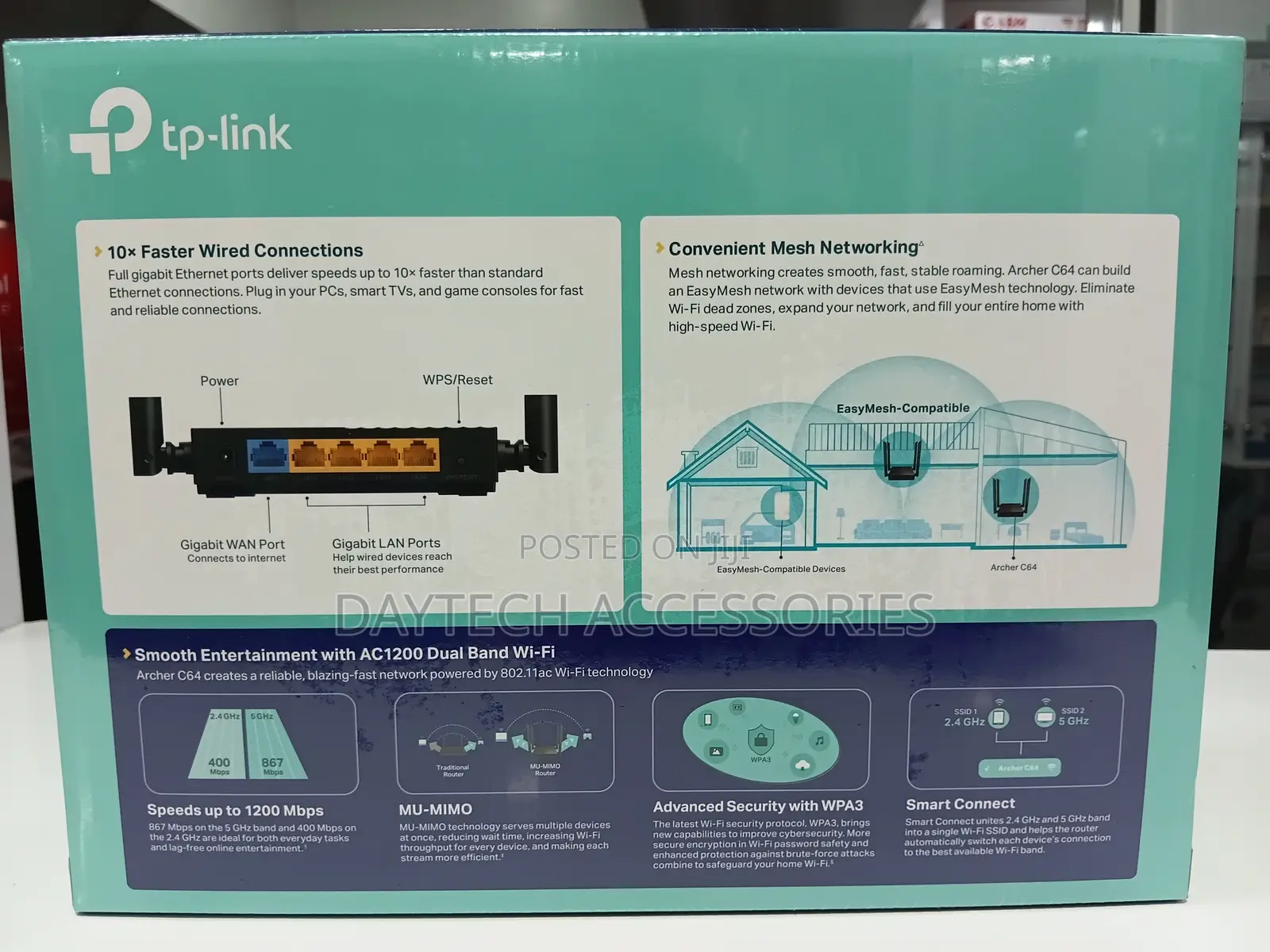 This Is a Tp-Link Archer C64 Ac1200 Wireless Mu-Mimo Wi-Fi Router.