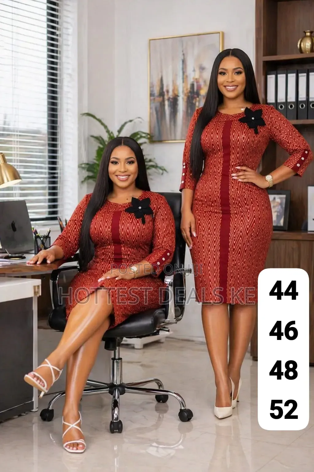 Elegant Knee-Length Office Dresses