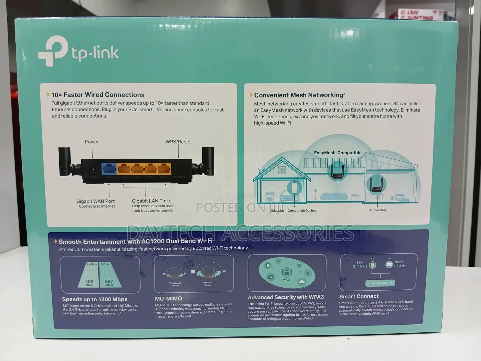 Tp-Link Tp Link Ac1200 (Archer C64) Wi-Fi Router