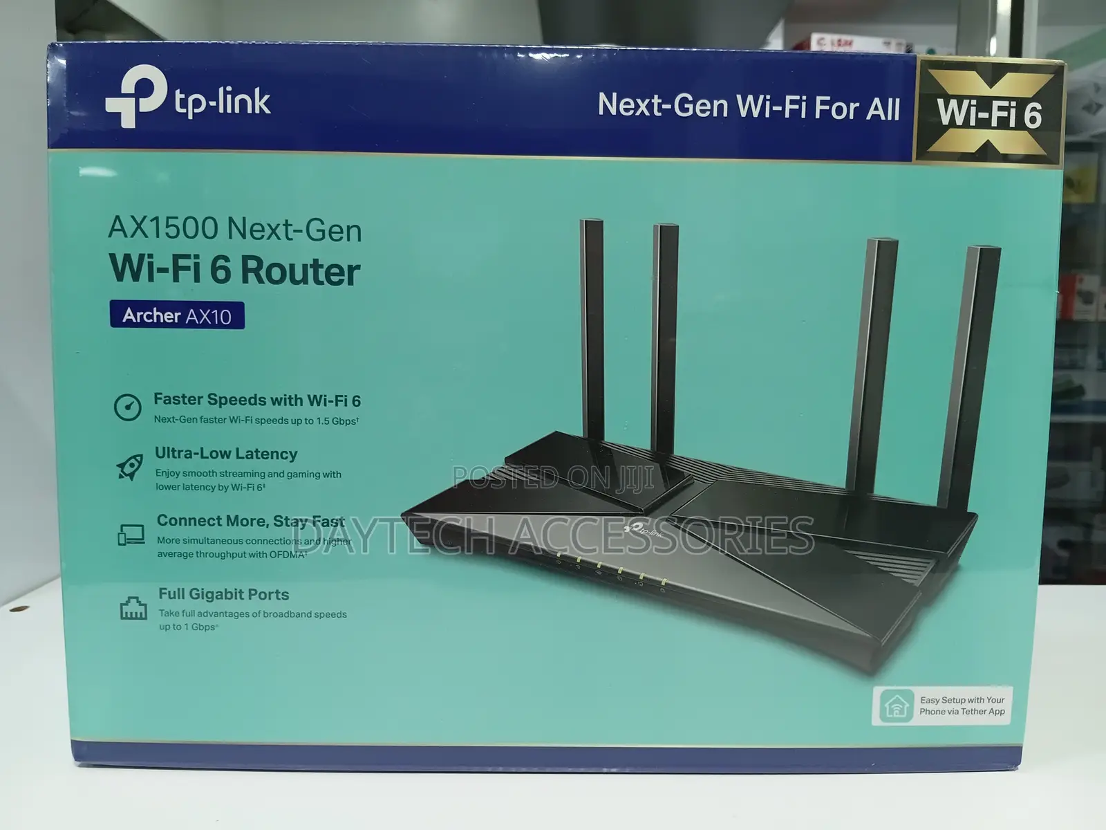 Tp-Link Smart Wifi 6 Router (Archer Ax10) – 4 Gigabit Lan Ports.