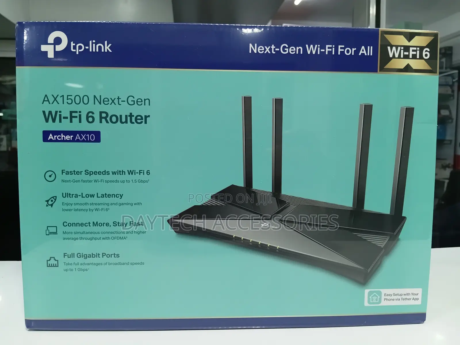 Tp-Link Smart Wifi 6 Router (Archer Ax10) – 4 Gigabit Lan Ports.