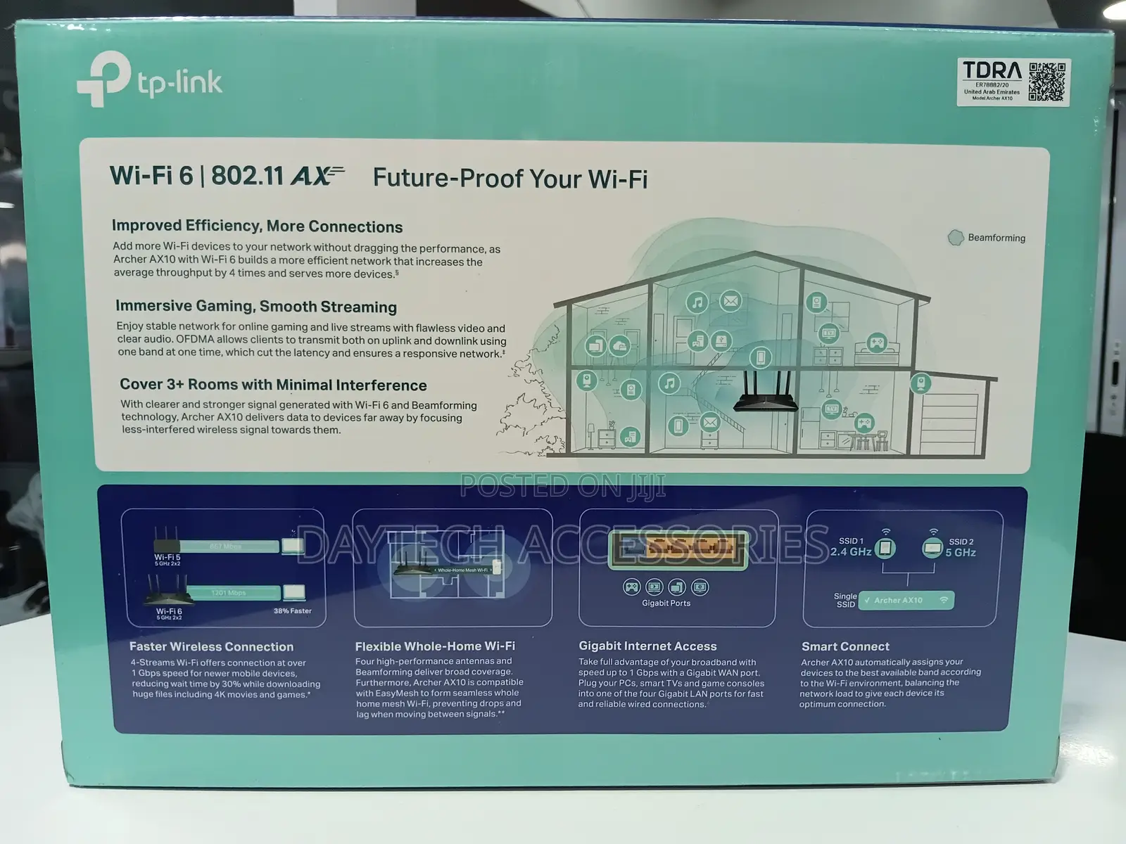 Tp-Link Smart Wifi 6 Router (Archer Ax10) – 4 Gigabit Lan Ports.