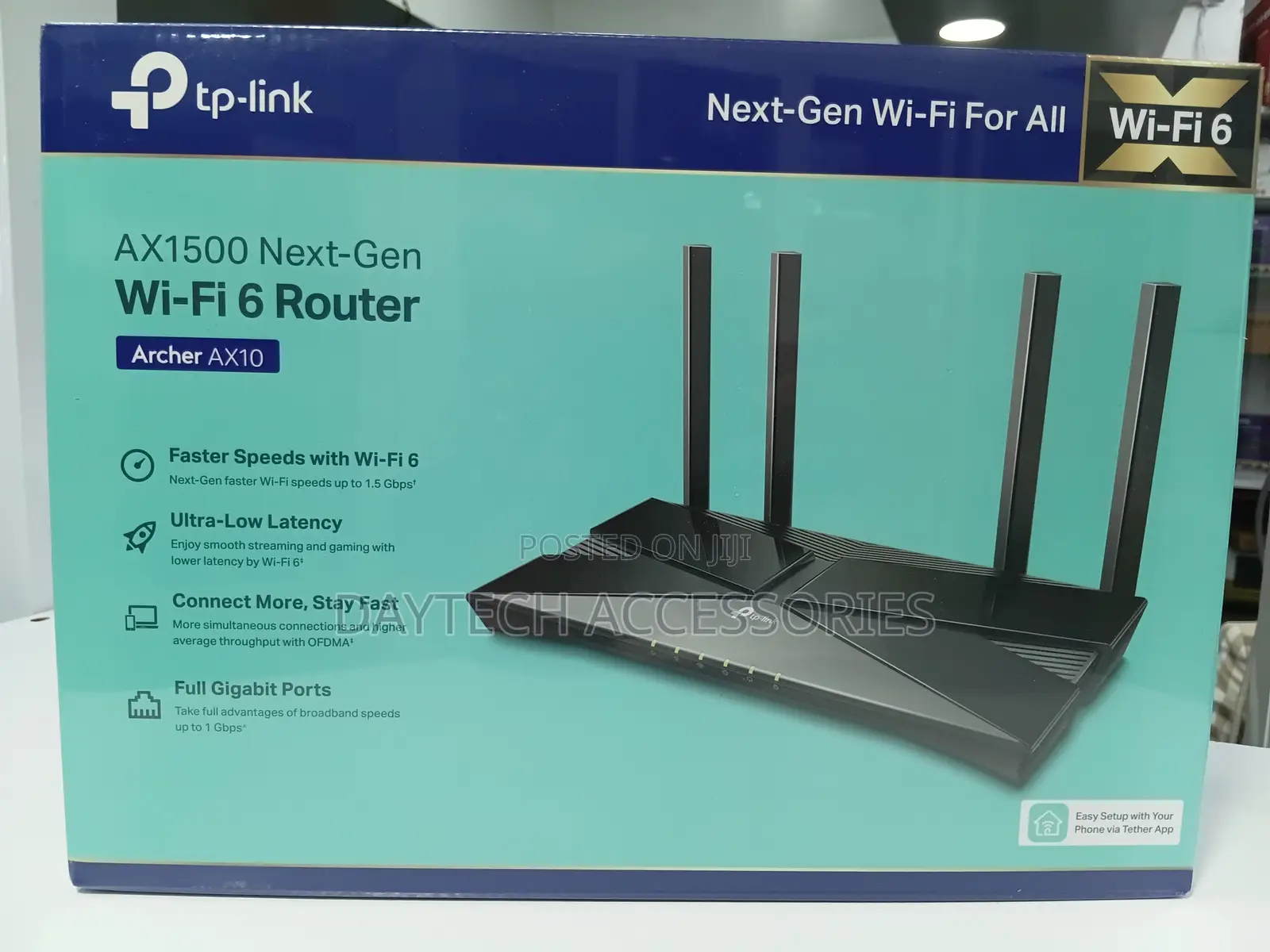 Tp-Link Ax10 Archer Ax1500 1.5 GBPS Wi-Fi 6 Dual-Band Wireless Router