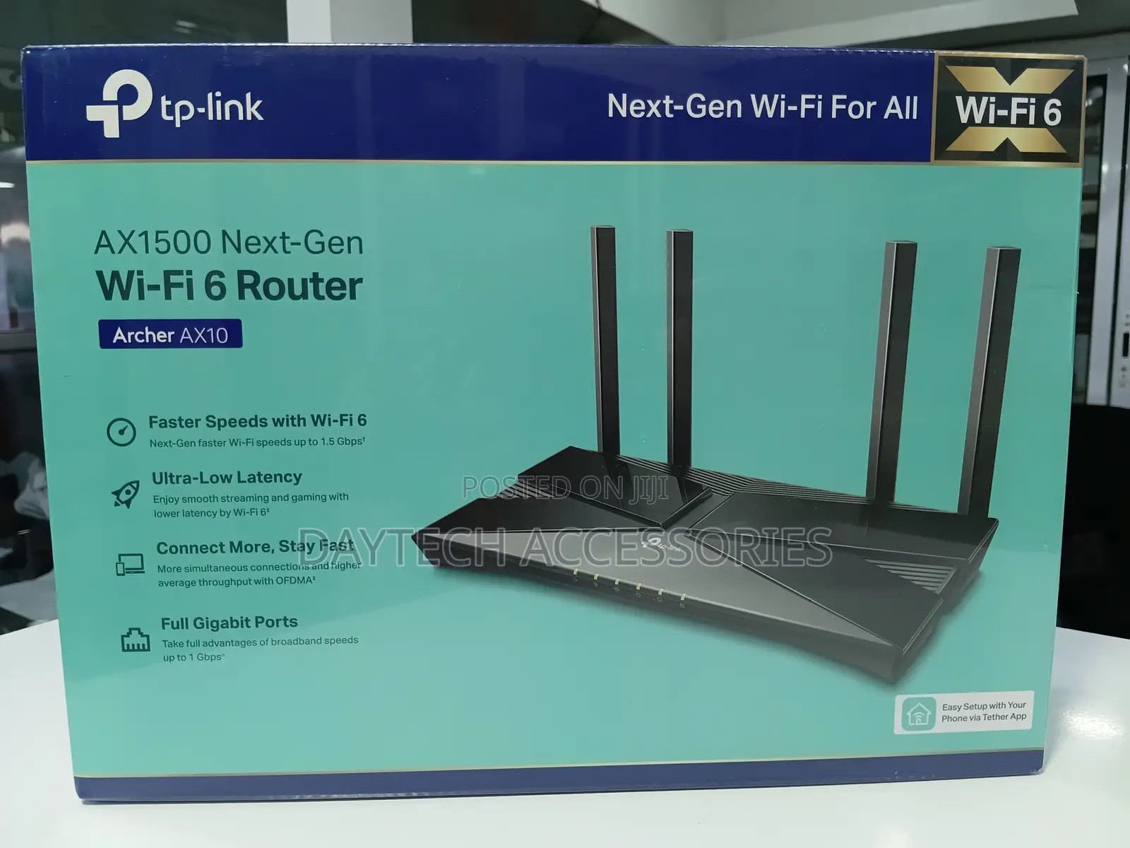 Tp-Link Ax10 Archer Ax1500 1.5 GBPS Wi-Fi 6 Dual-Band Wireless Router