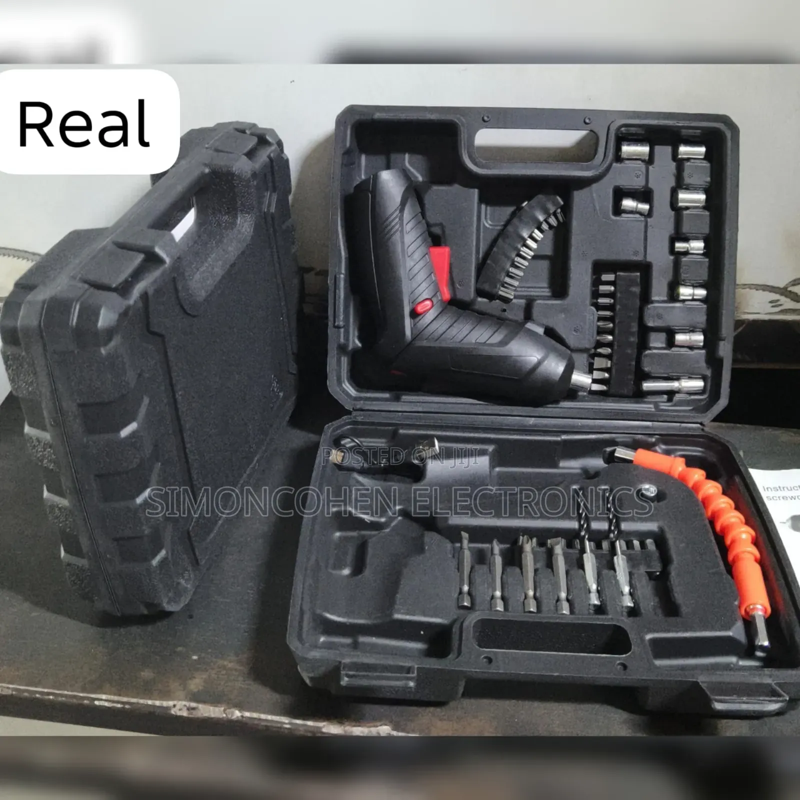 47pc Rechargeable Drill Screw Driver Tool Box Set
