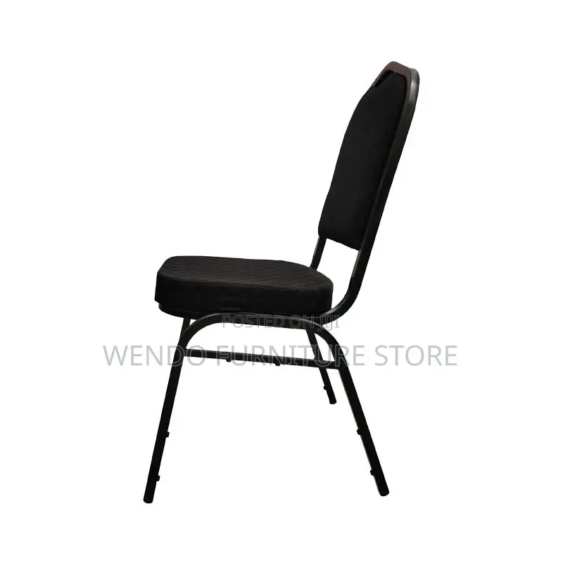 Office Chairs; Black Fabric Armless Office Visits Chairs