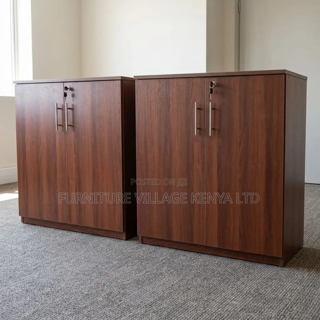 Simple Wooden 2-Door File Cabinet.