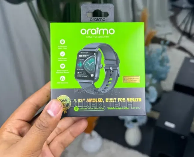 Oraimo Nova Watch Glow 2n Smart Watch-Ultra Clear 1.93" Almond Display