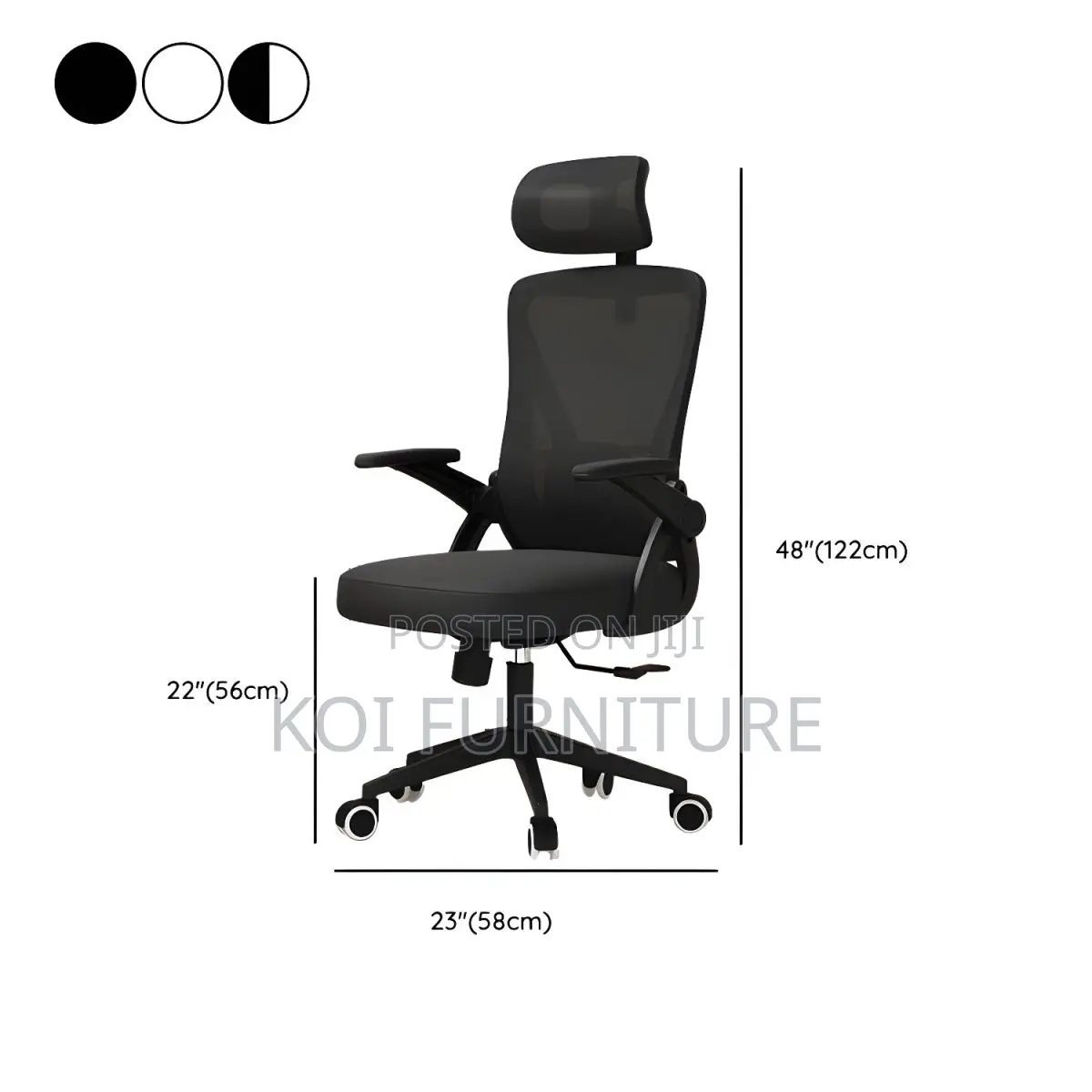 Office Chair : Premium High-Back Mesh Office Chair