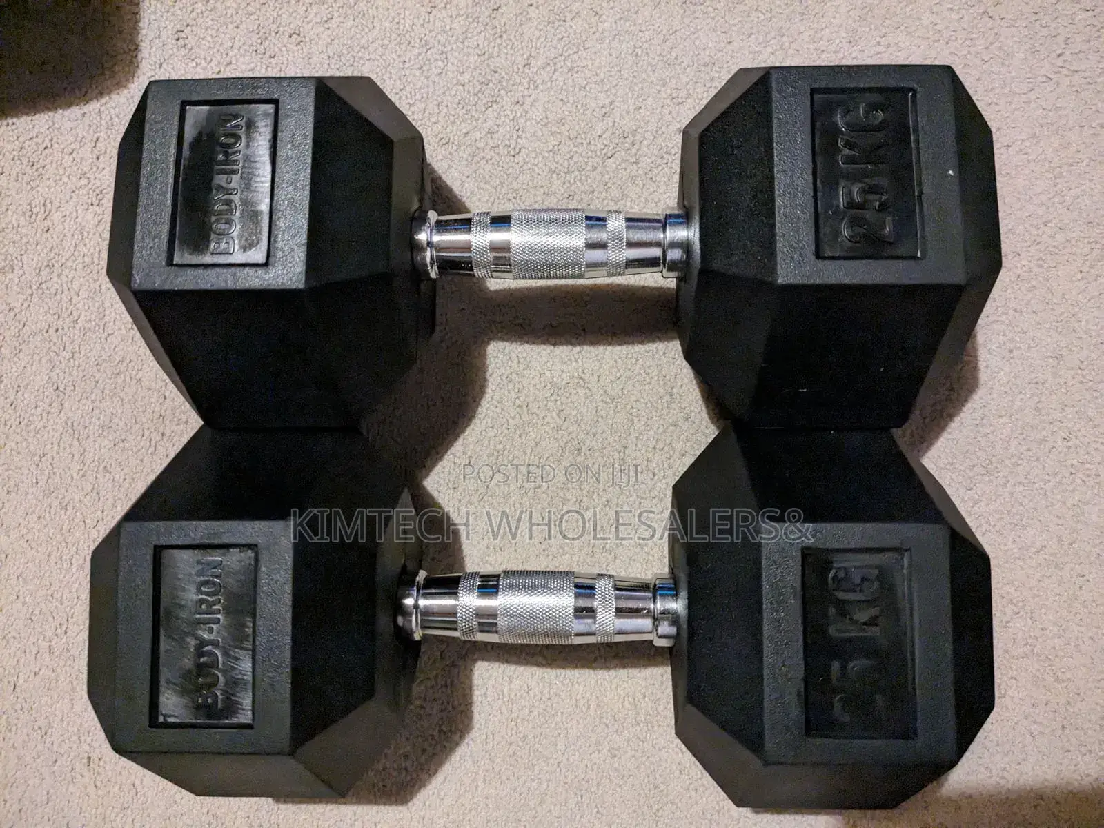 25kg Hexagonal Dumbbells