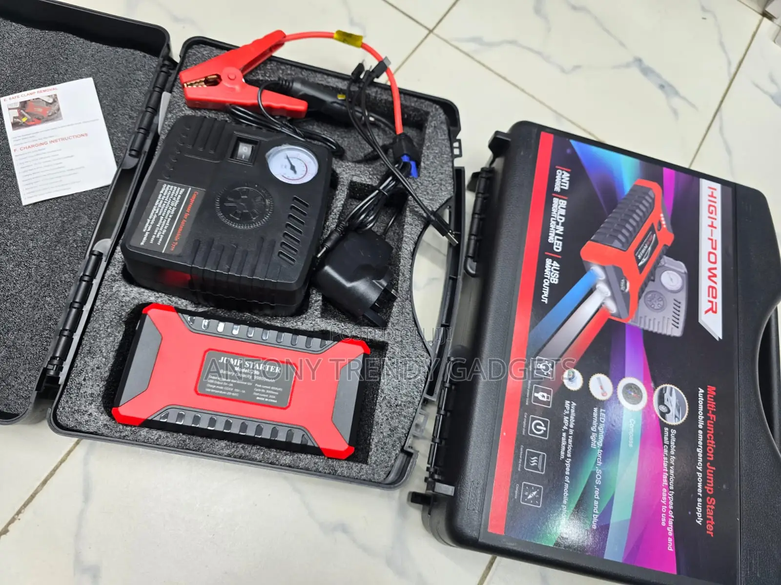 Multi-Purpose Vehicle Jump Starter With Carrying Case