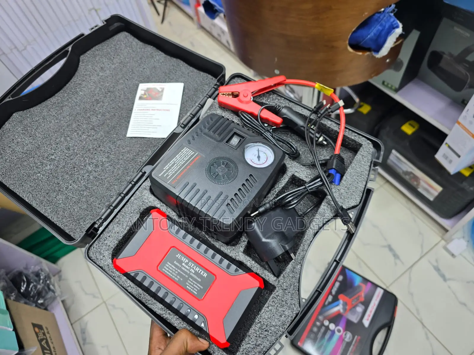 Portable Battery Jump Starter Kit for Cars and Motorcycles