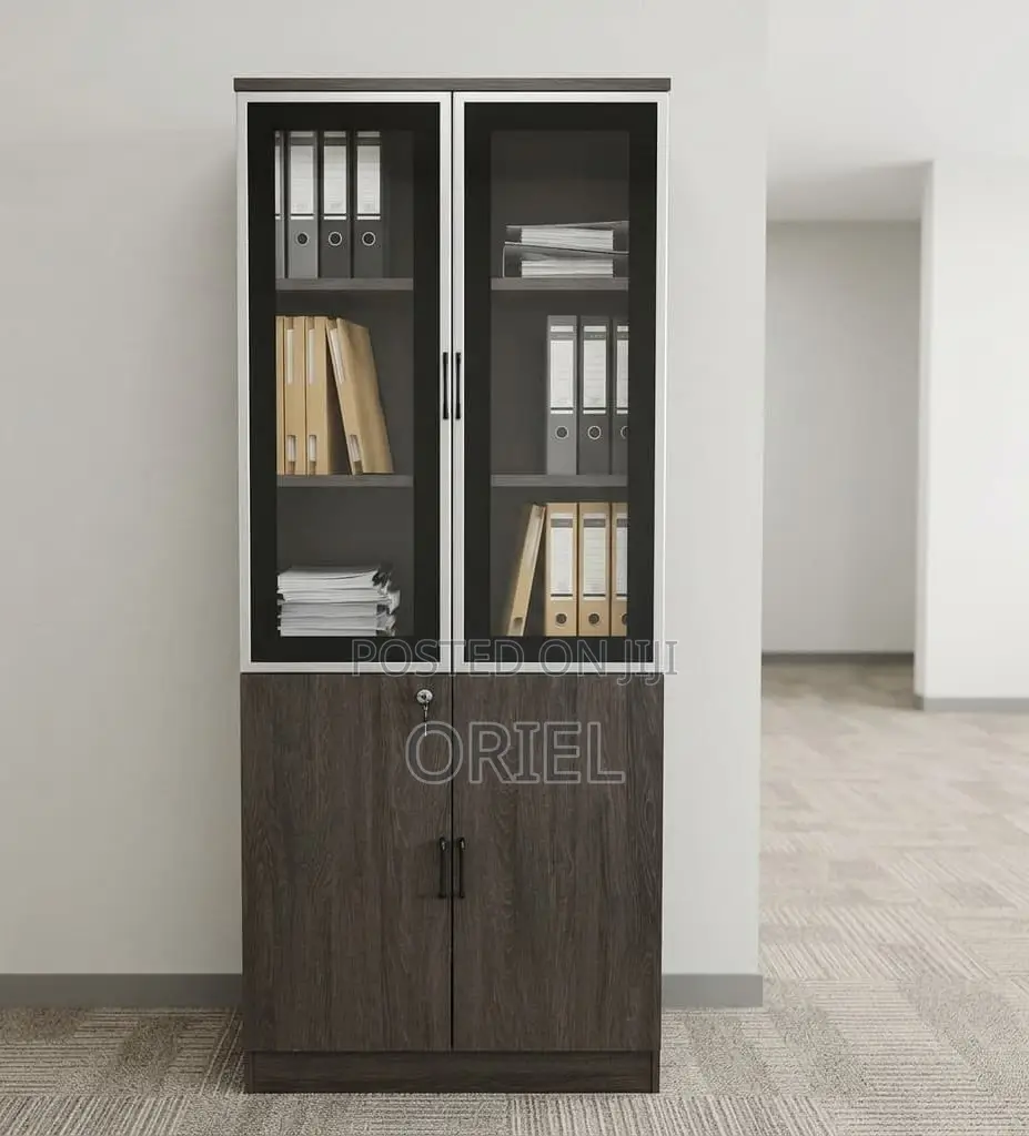 Office Cabinet : 2-Door Wooden Office Files Storage Cabinet