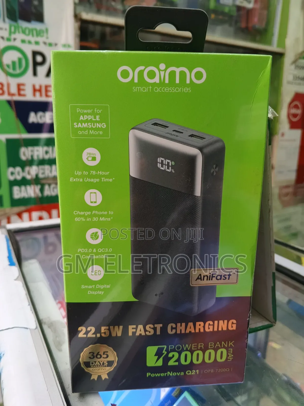 20000mah Super Fast 22.5w Power Bank for Samsung iPhone