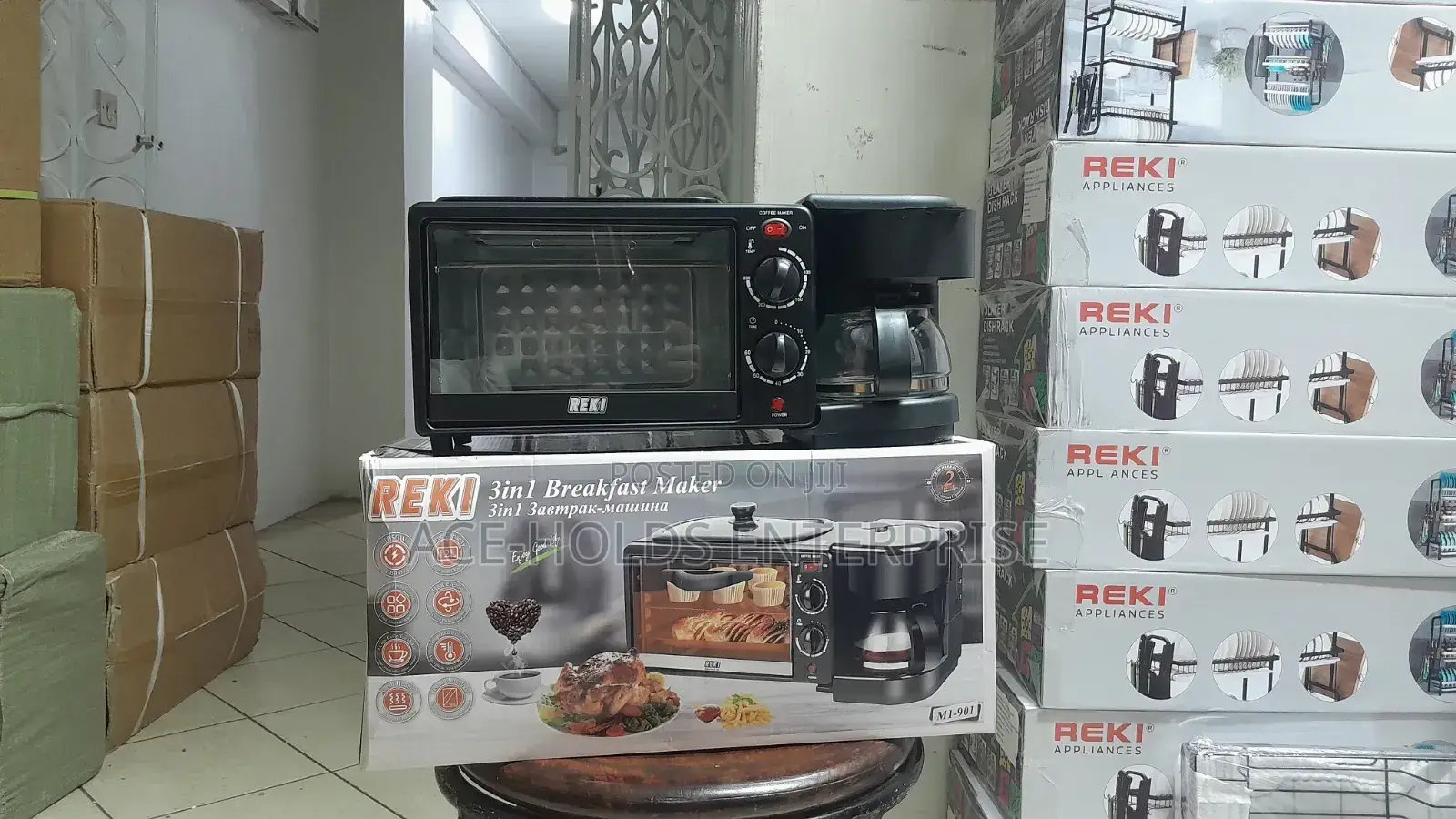 3 in 1 Coffee Maker, Toaster Oven - Reki Breakfast