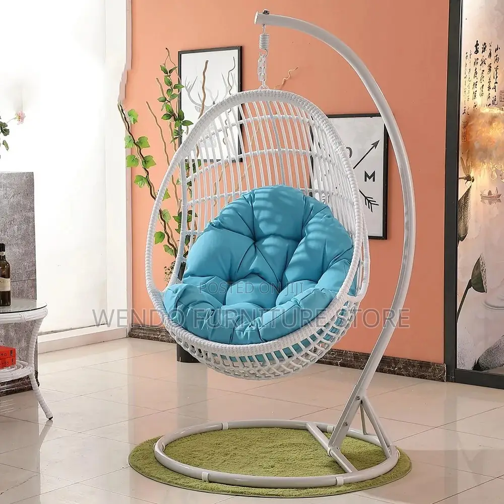 Home Chairs; Hammock Chair With Leather Tuffed Backrest
