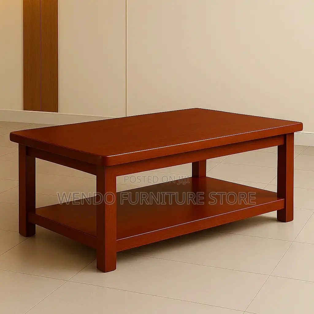 Coffee Table; Mahogany Executive Living Room Coffee Table