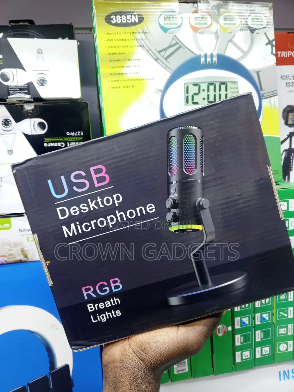Usb RGB Studio Microphone for Gaming Streaming and Podcasting