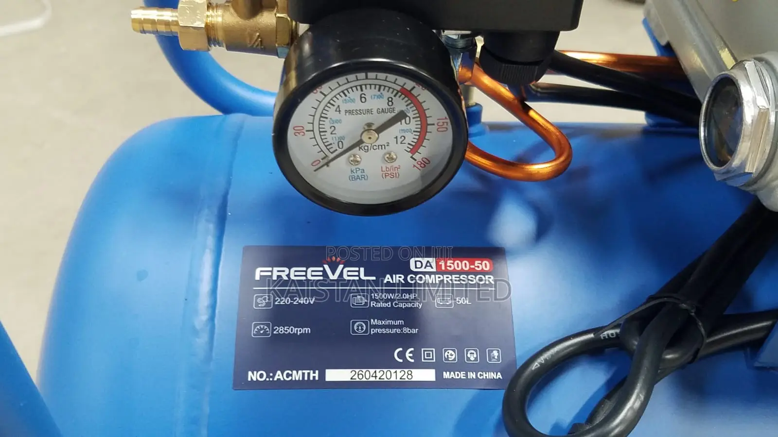 Freevel Da1500-50 Air Compressor 50 Litres