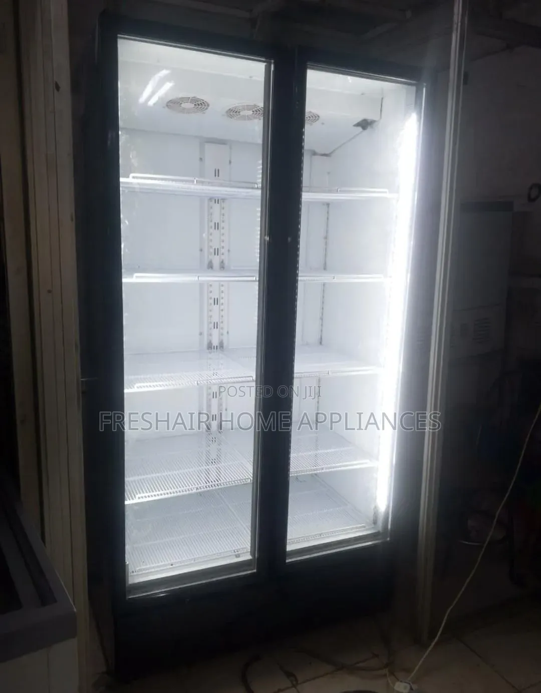 Exuk Clean Double Door Glass Fridge Display