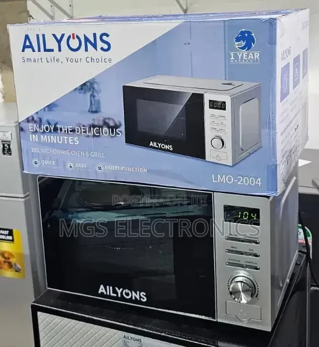 Ailyons Manual Microwave With Grill Available in Silver and Black