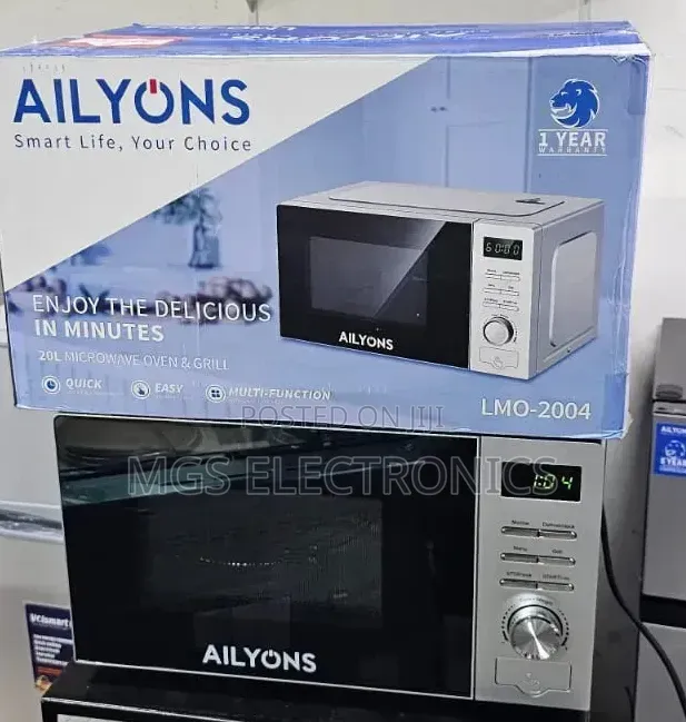 Ailyons Manual Microwave With Grill Available in Silver and Black