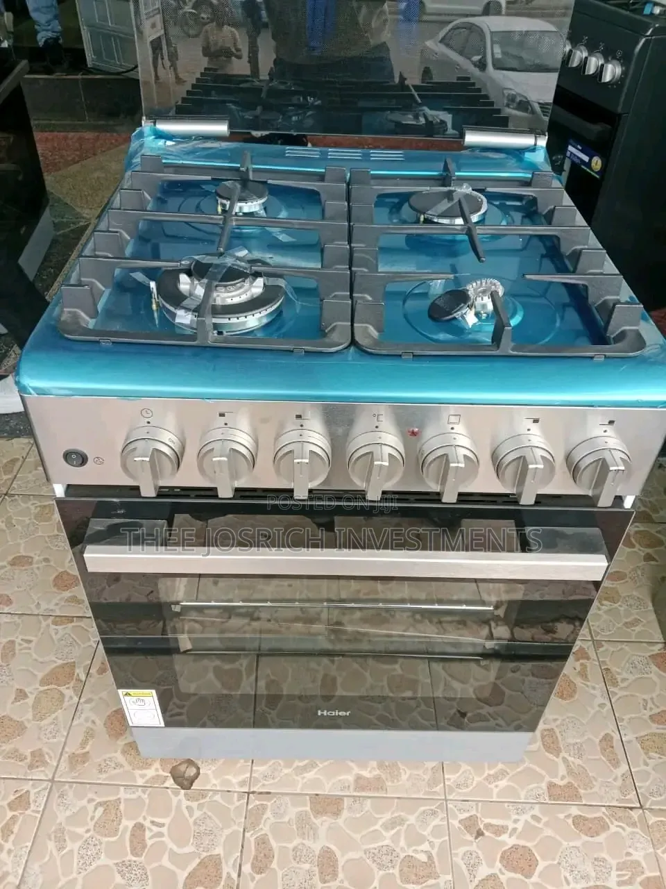 Haier 4 Burner Cooker With Electric Oven, Gas Leak Sensors, Wok Burner