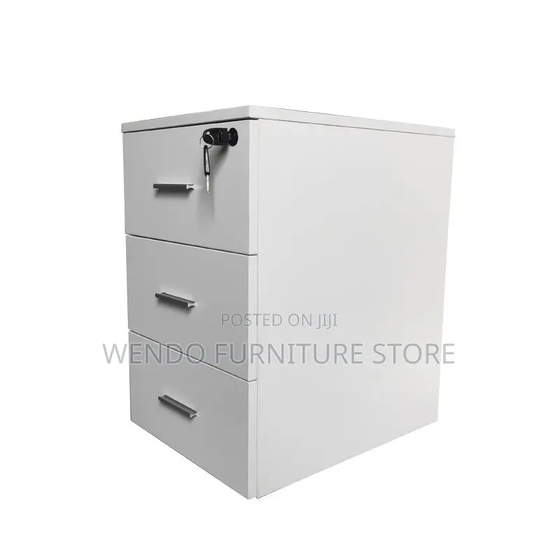 Office Cabinet; Three Doors Pedestal Modern Wooden Cabinet