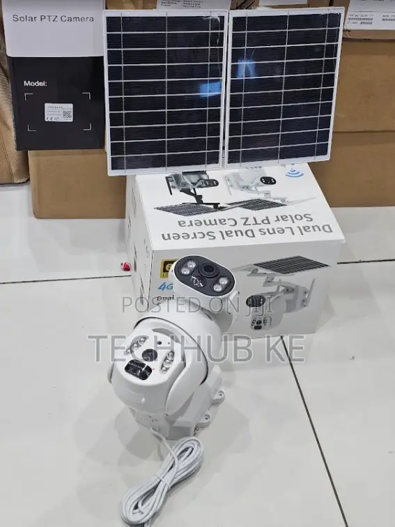 6mp Dual Lens Solar PTZ Camera | 4g Sim Card Outdoor Security Camera