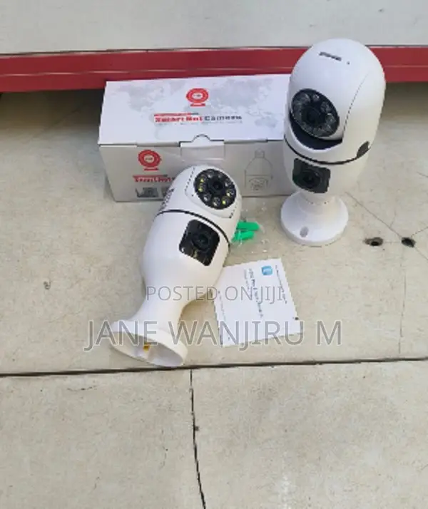 ~ V380 Wifi Smart Net Dual Bulb PTZ Camera Dual Lens Bulb Camera