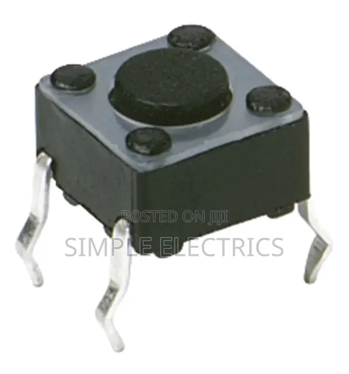 C K Ip40 Black Button Tactile Switch, SPST 50 Ma 3.5 (Dia.)Mm