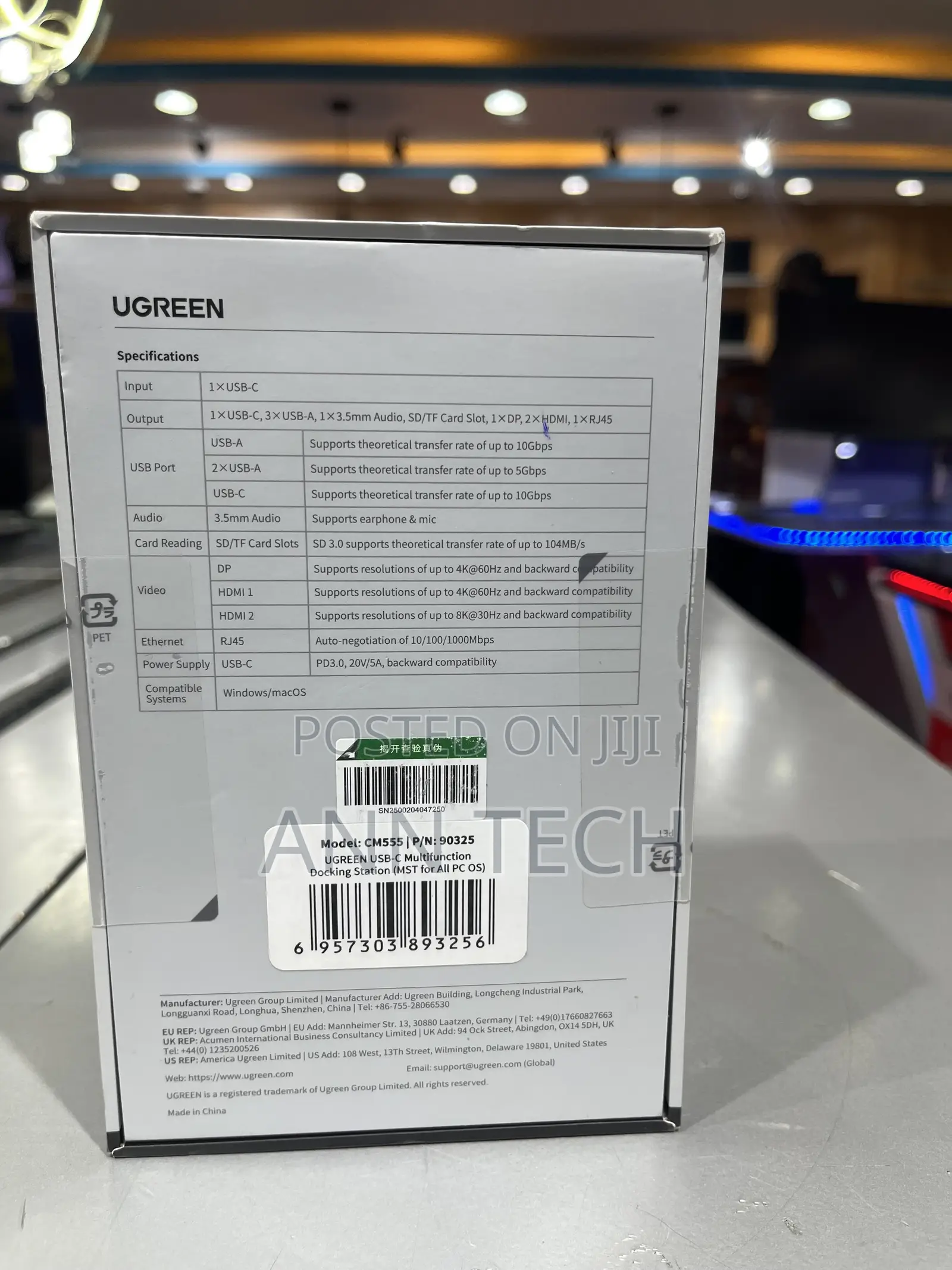 Ugreen Cm555 Docking Station 12in1