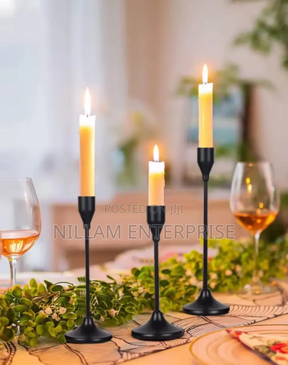 Classic 3 in 1 Metallic Candle Holder