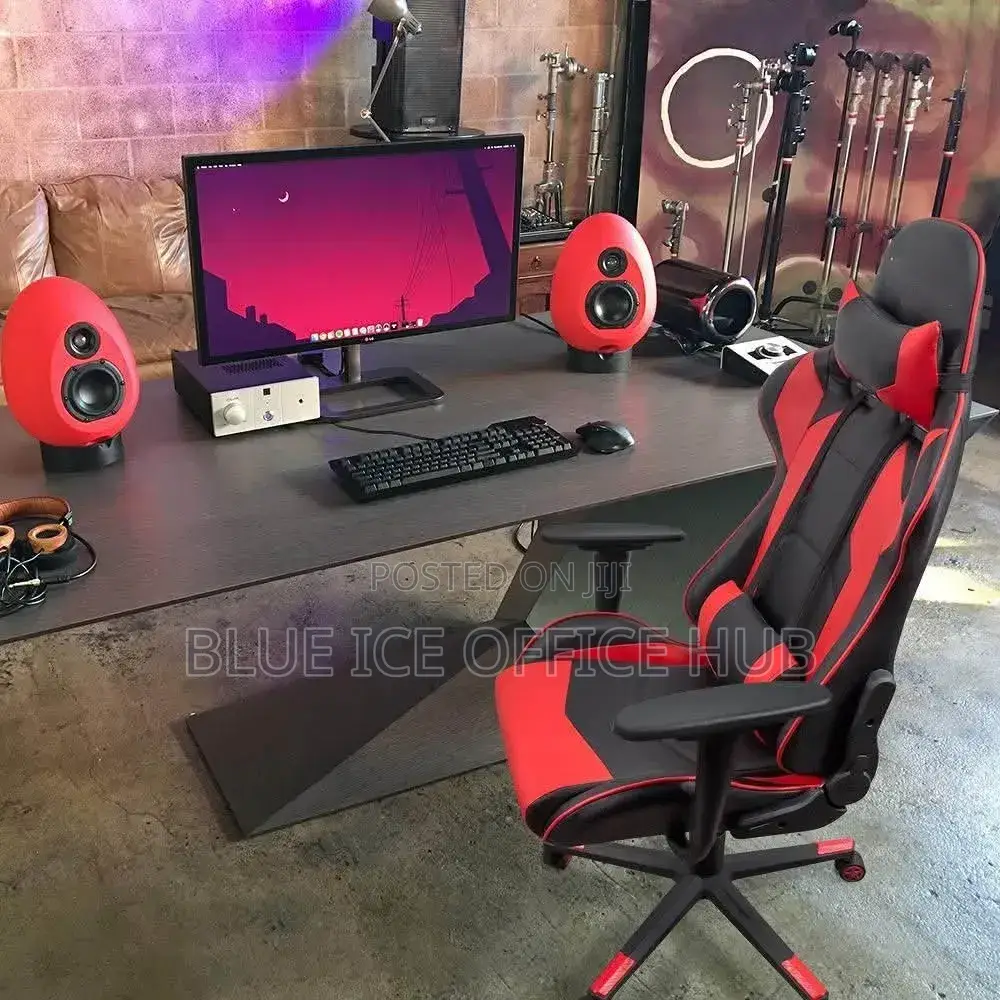 Red Leather Office Gaming Chair
