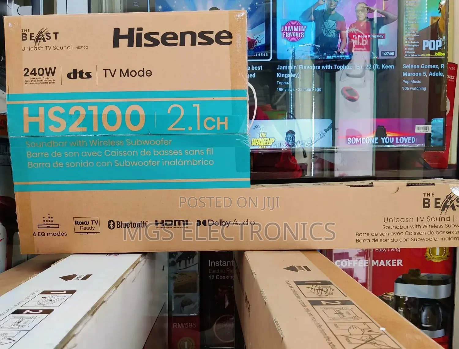 *Hisense Soundbar 2.1 Hs2100 240w