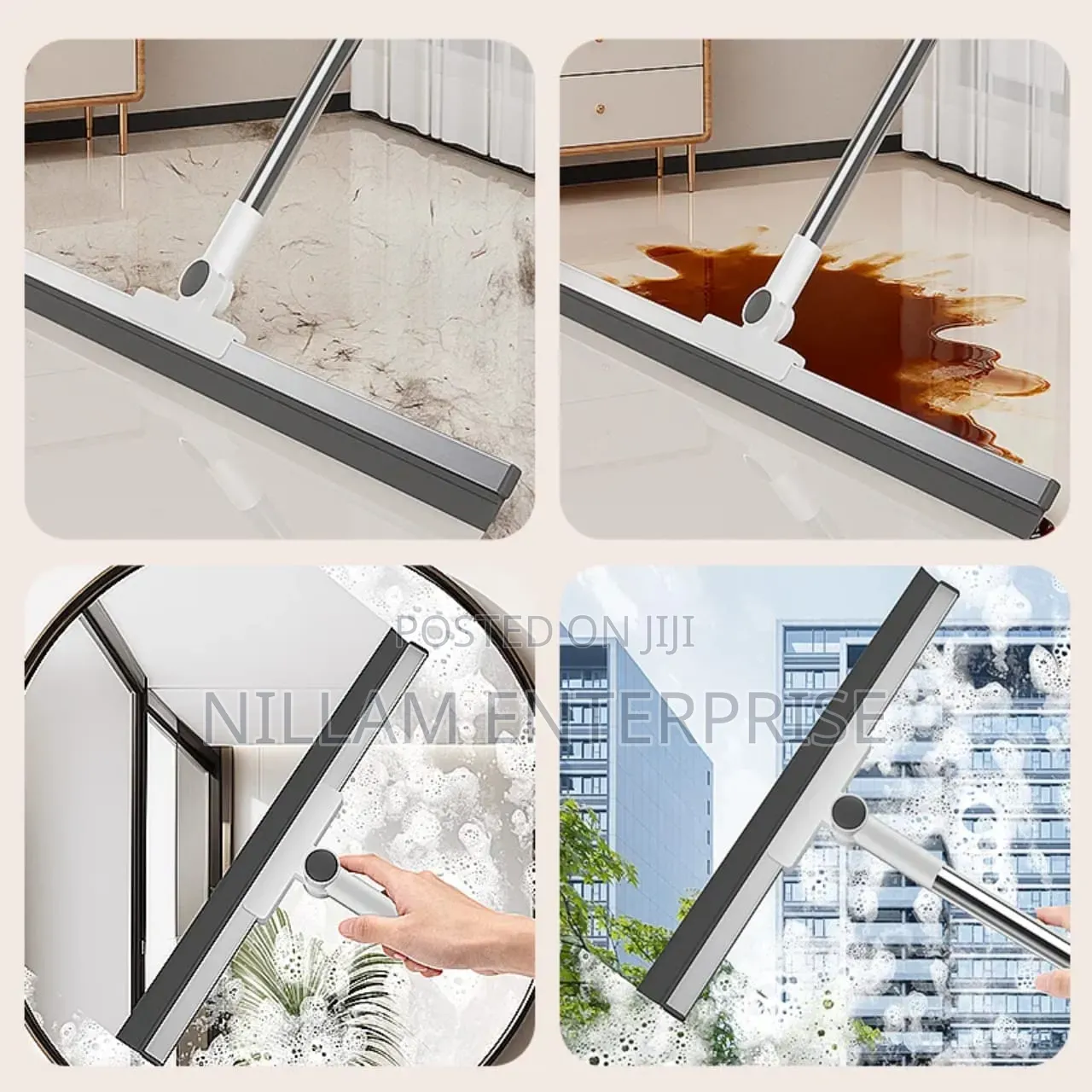 Long Handle Telescopic Rod Glass, Floor, Window Cleaner*