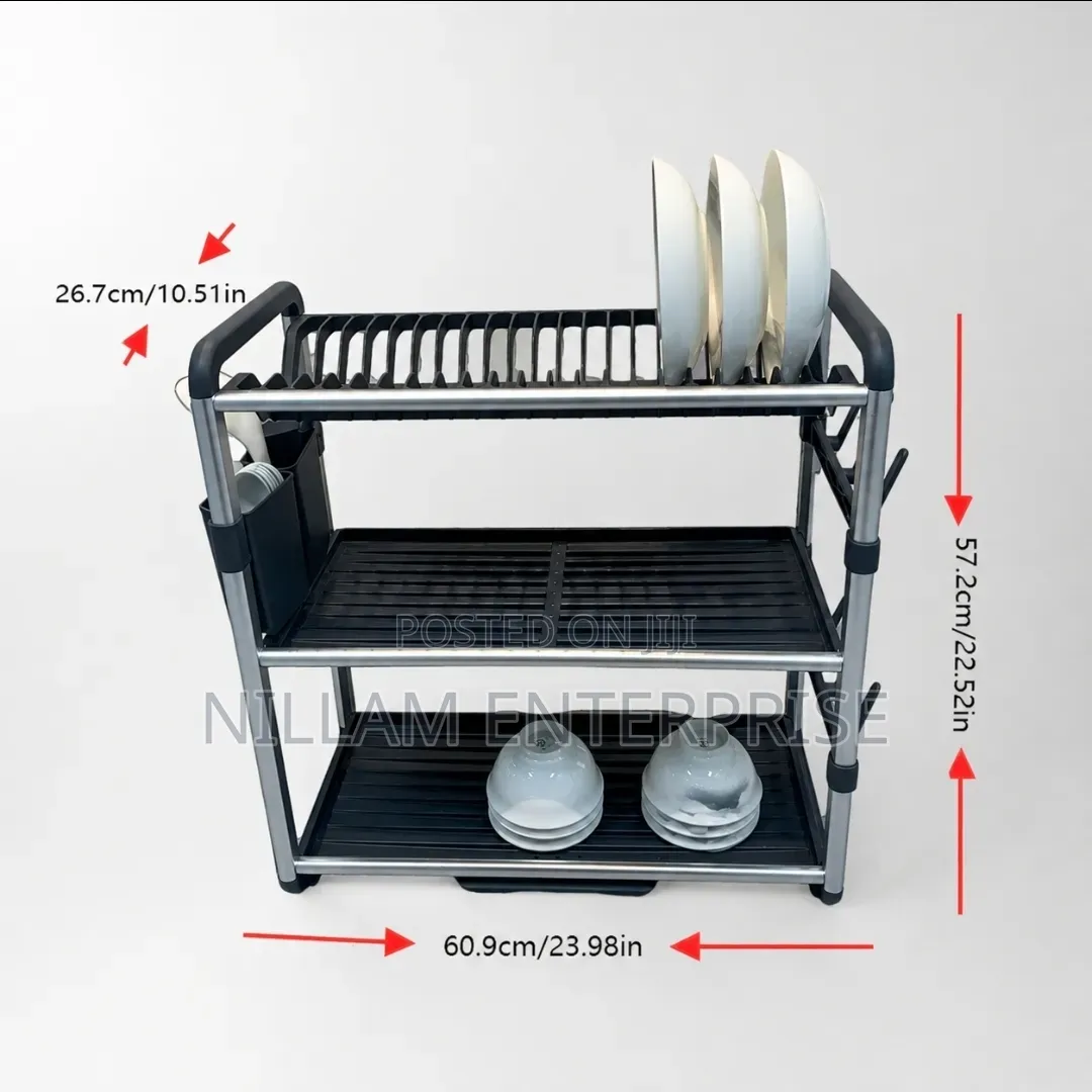 Premium Quality 3tier Aluminium Dish Drainer