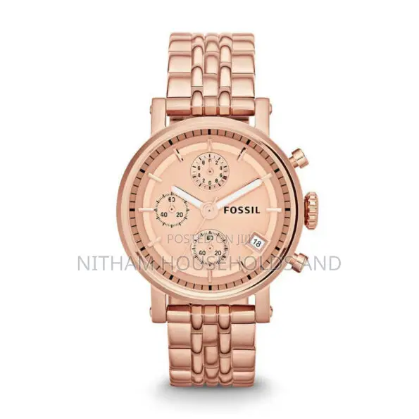 Fossil Es3380 Chronograph Rose Gold Watch for Ladies