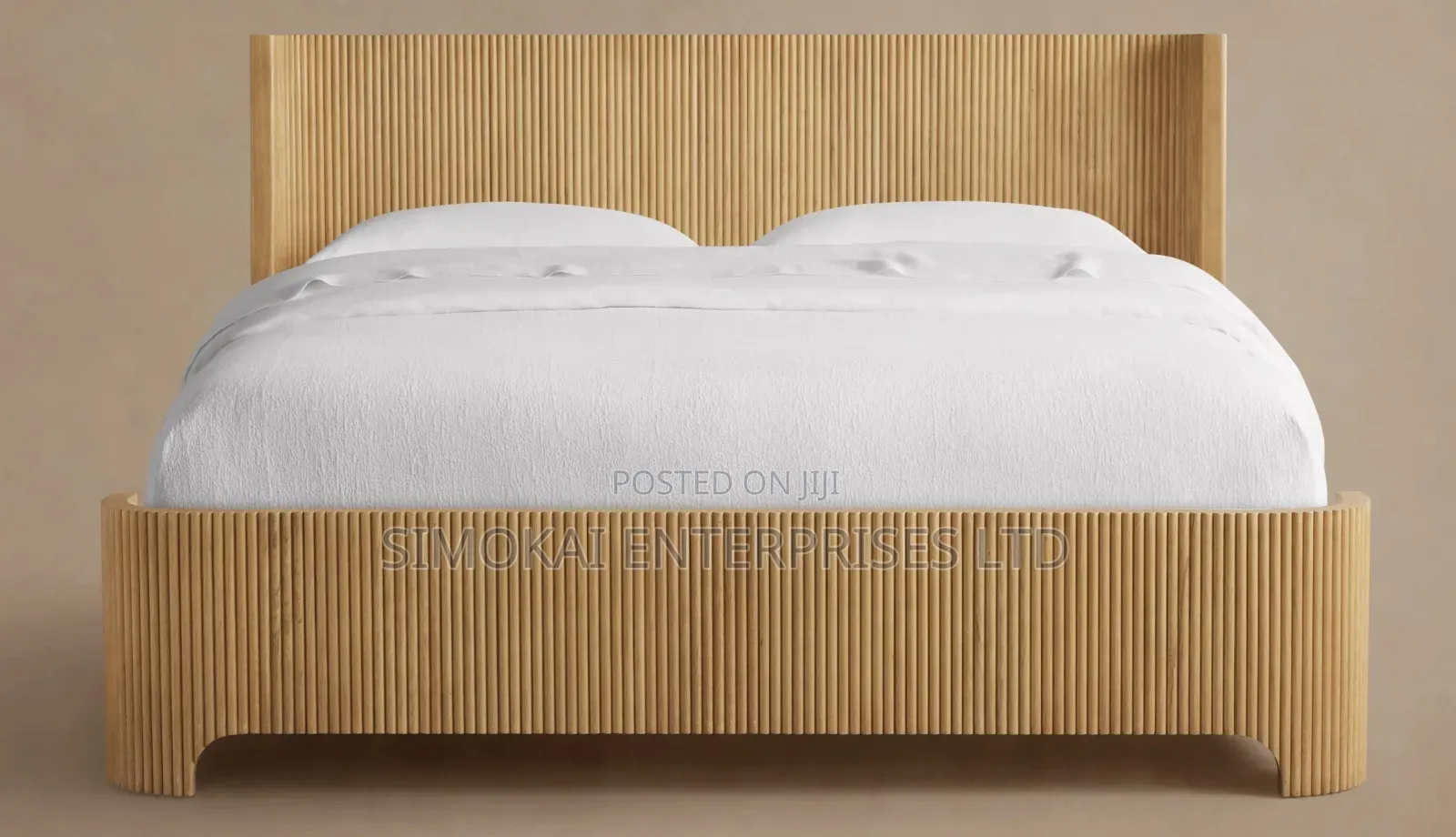 King Queen Size Available in Natural Teak or Chestnut/Walnut