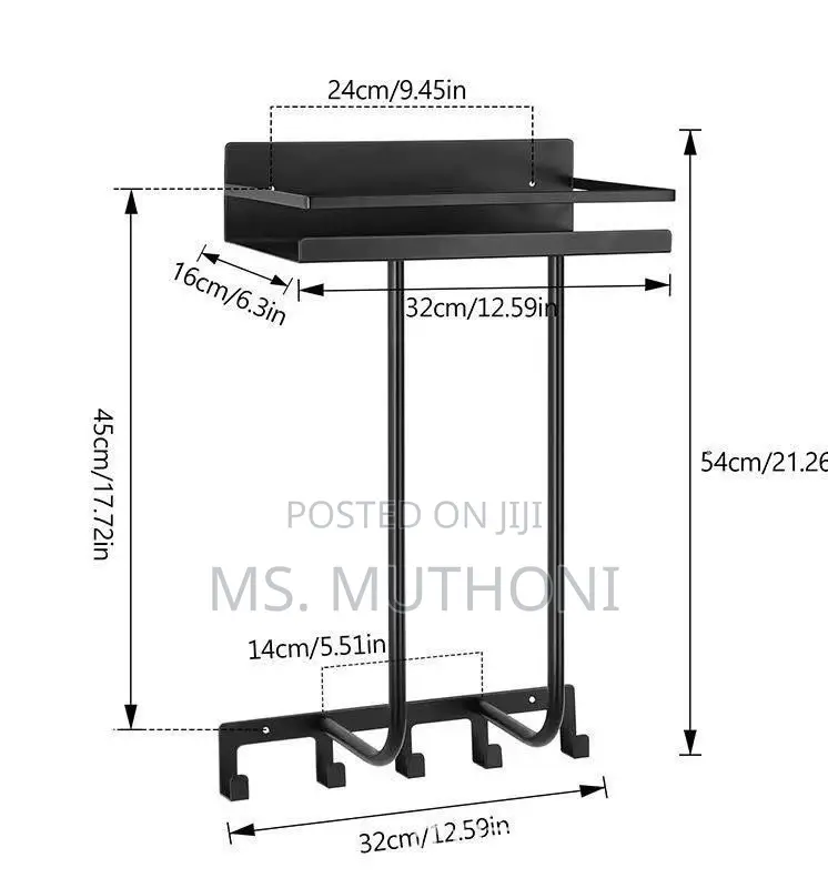 Space Saving Wall Mounted Bathroom Towel Storage Rack