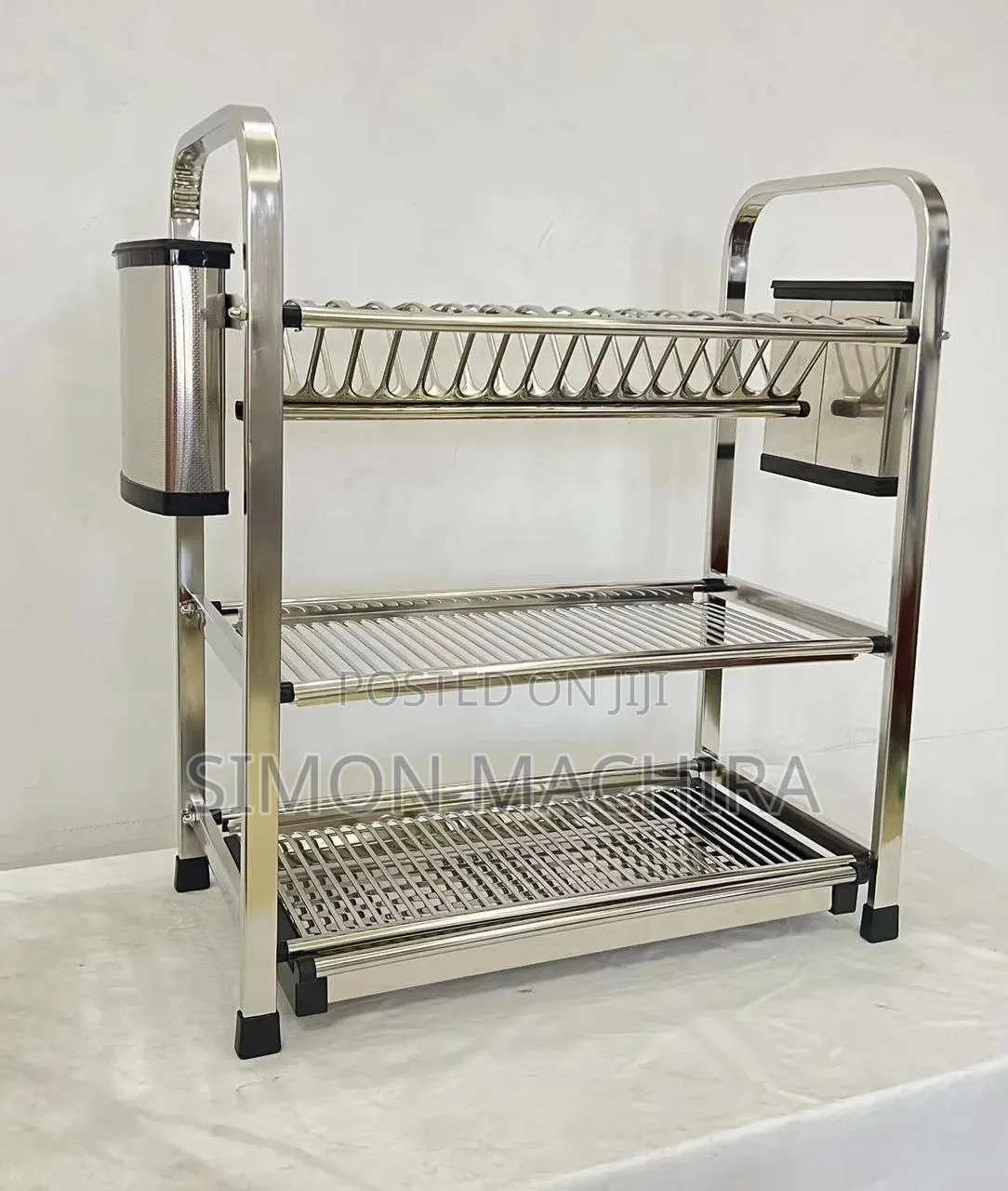 Aluminium 3 Layer Tier Dish Rack
