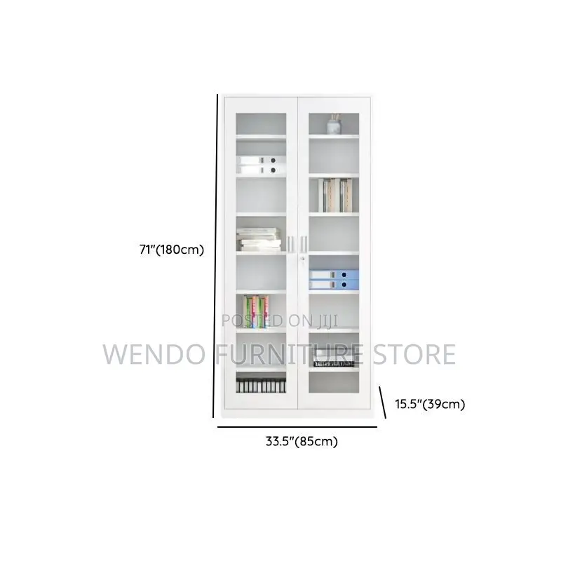 Office Cabinet; Steel Gray Filing Adjustable Shelves Cabinet