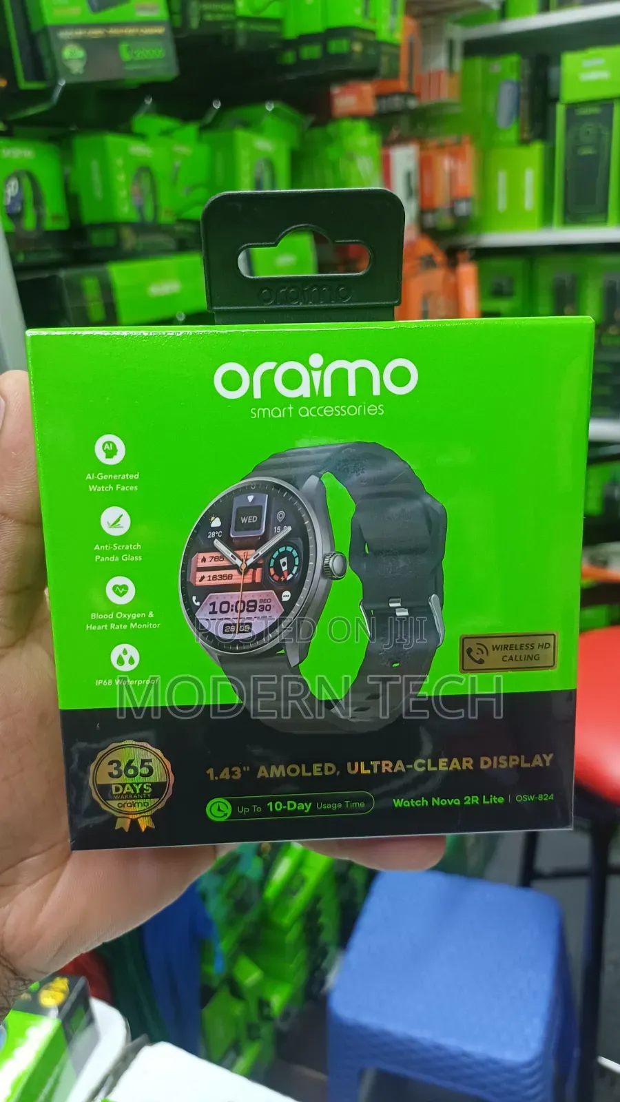 Original Oraimo Watch Nova 2r Lite Smartwatch – Ip68 Waterproof
