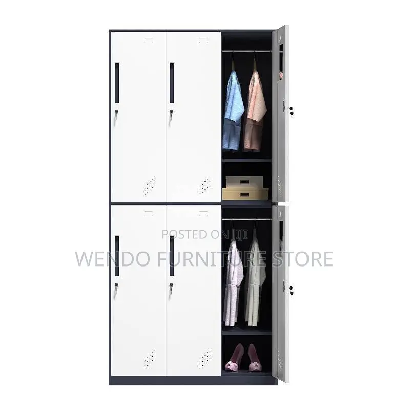 Office Cabinet; Six Lockers Gray Office Cabinet