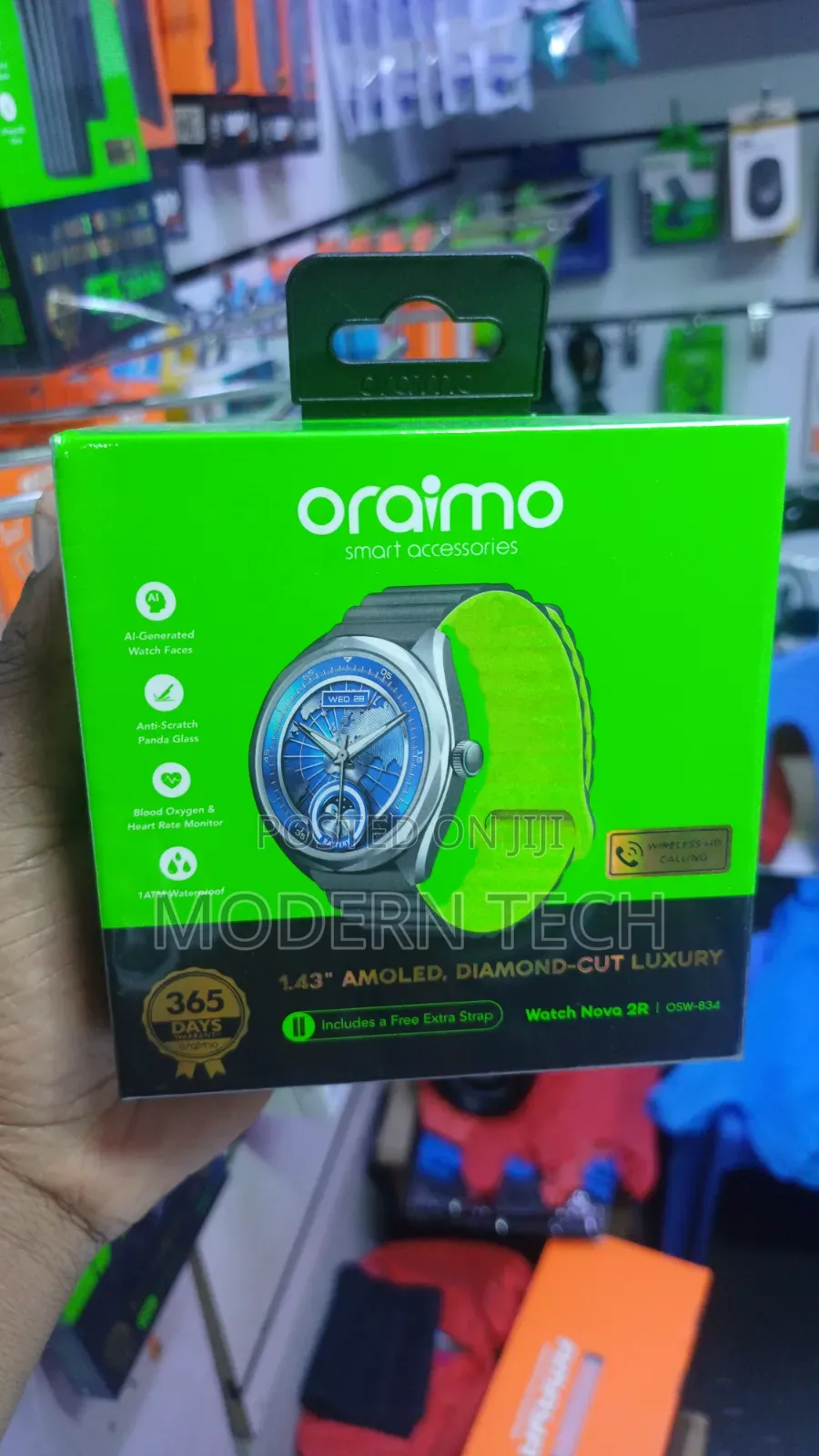 Oraimo Watch Nova 2r – 100+ Sports Modes, Ip68 Waterproof Smart Watch