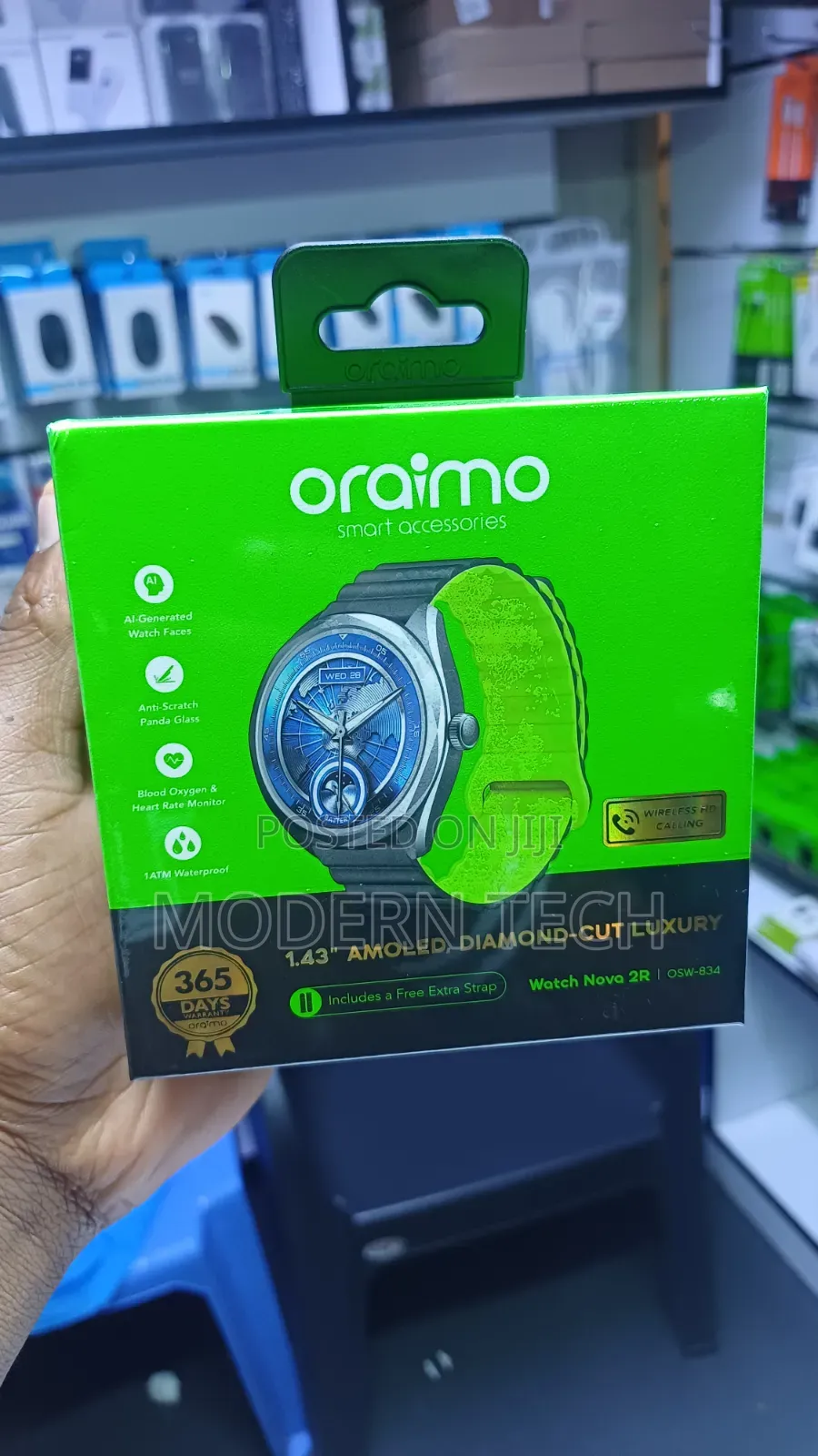 Oraimo Watch Nova 2r Smart Watch – Heart Rate, Spo2 Sleep Monitoring