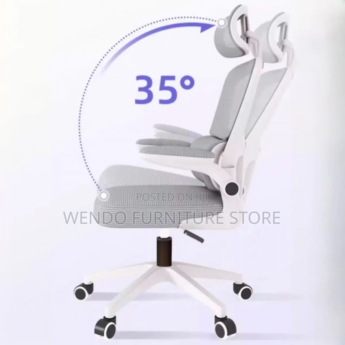 Office Chairs; White Orthopedic Recliner Fabric Office Chairs