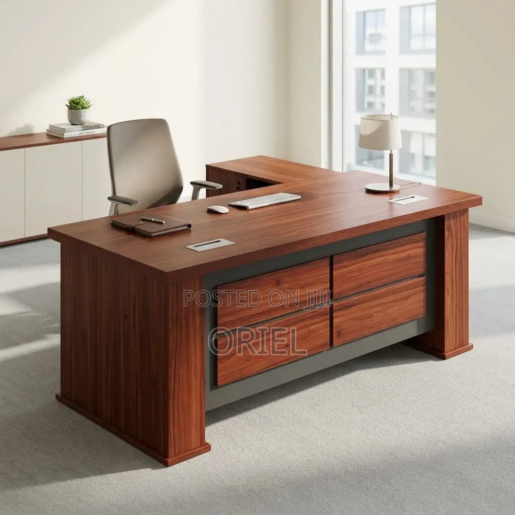 Office Desk : 180cm Walnut Executive Office Desk