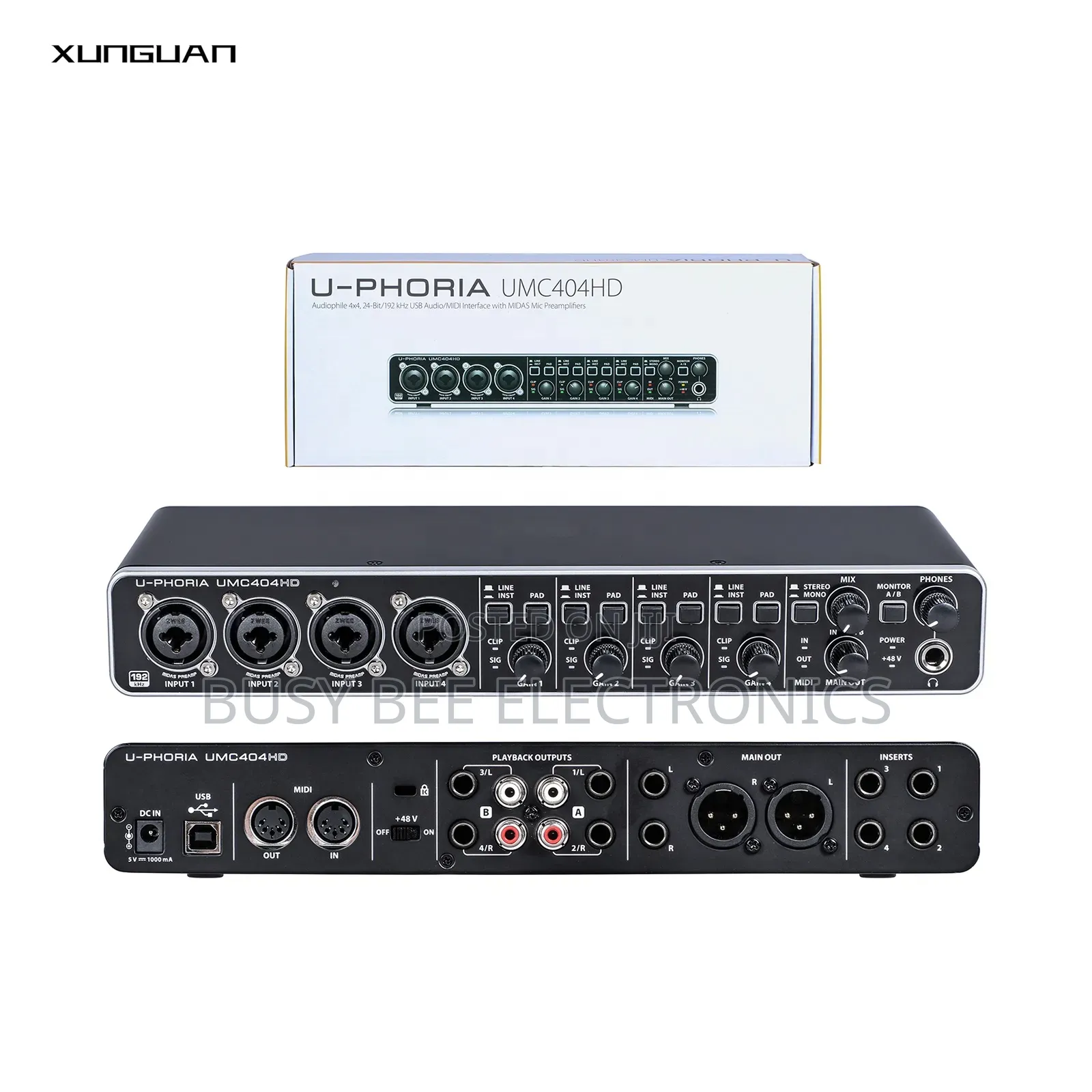 Umc404hd Recording Soundcard 24-Bit/192 KHZ Usb Audio/Midi Interface
